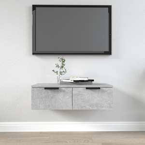 Stenska omarica betonsko siva 68x30x20 cm inženirski les