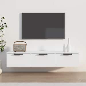 Stenska omarica bela 102x30x20 cm konstruiran les