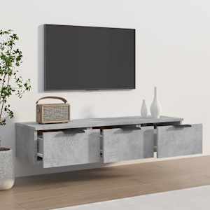 Nástěnná skříňka betonově šedá 102x30x20 cm kompozitní dřevo - obrázek 3