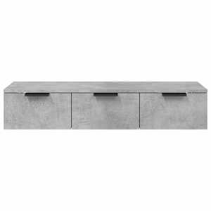 Nástěnná skříňka betonově šedá 102x30x20 cm kompozitní dřevo - obrázek 5