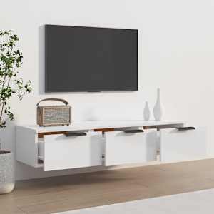 vidaXL Dulap de perete, alb extralucios, 102x30x20 cm, lemn compozit