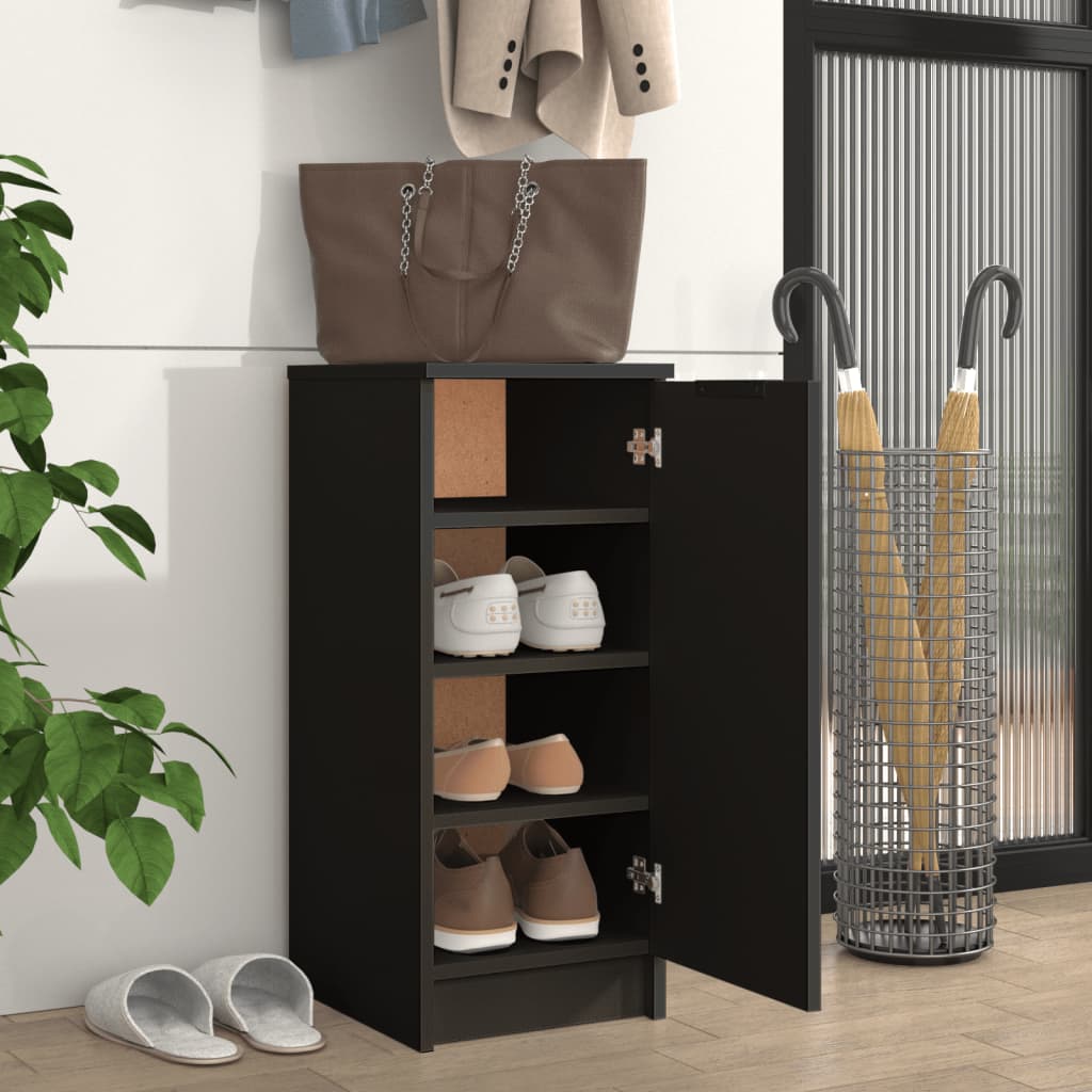 Thumbnail - vidaXL Schuhschrank Schwarz 30x35x70 cm Holzwerkstoff