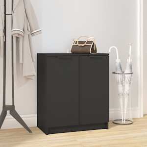 Omarica za čevlje črna 59x35x70 cm inženirski les