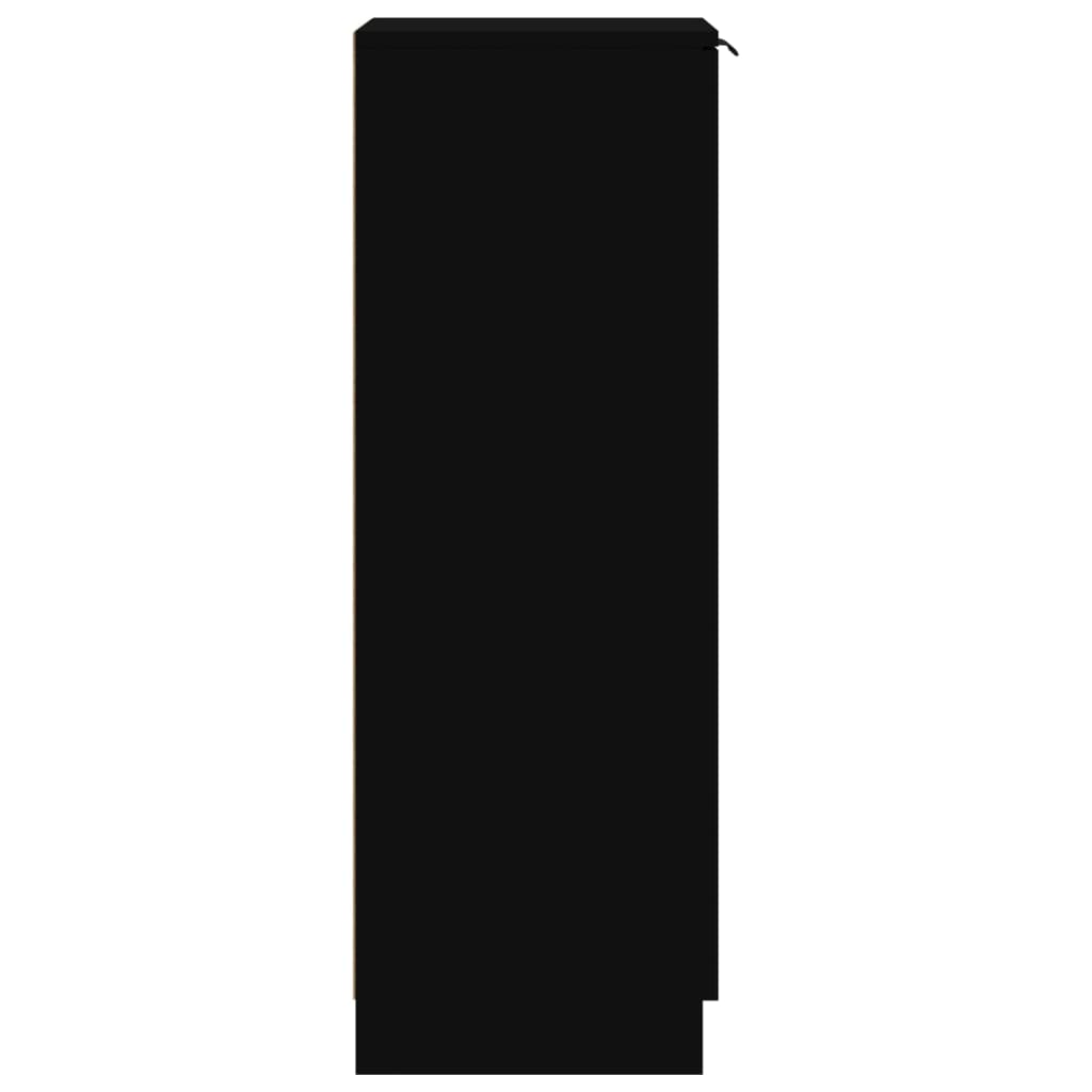 fekete szerelt fa cipőszekrény 30 x 35 x 100 cm