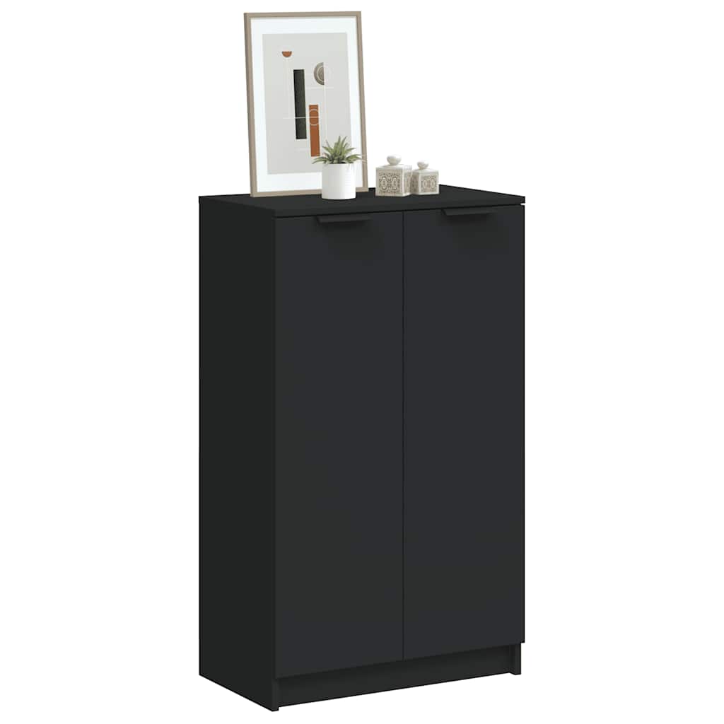 vidaXL Pantofar, negru, 59x35x100 cm, lemn prelucrat
