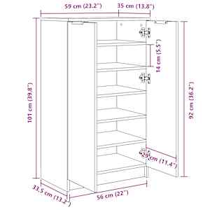 Botník bílý s vysokým leskem 59 x 35 x 100,5 cm kompozitní dřevo - obrázek 10