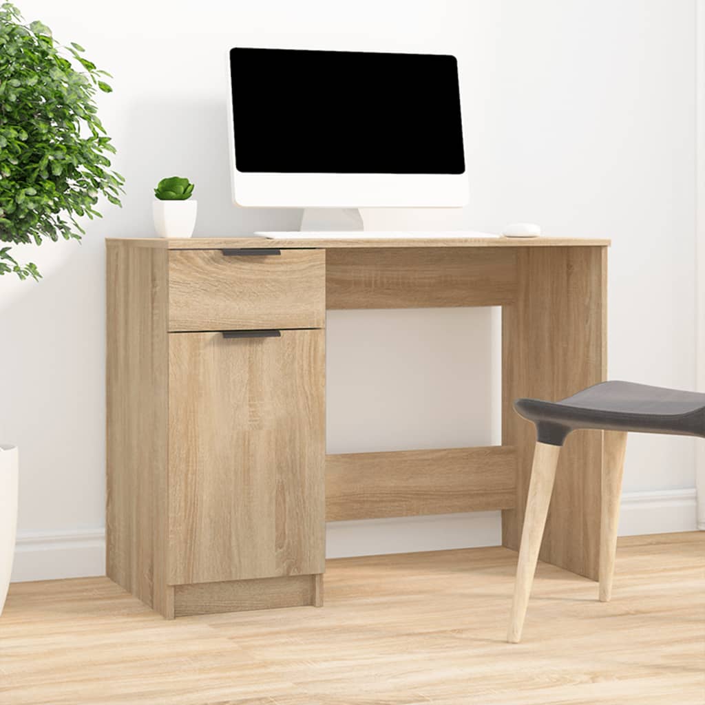 vida XL Schreibtisch Sonoma-Eiche 100x 50x 75 cm Holzwerkstoff