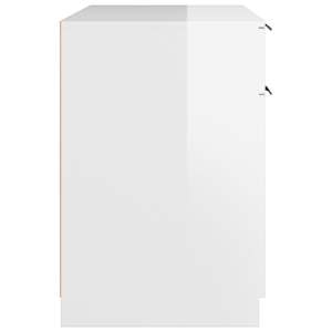 Psací stůl bílý s vysokým leskem 100x50x75 cm kompozitní dřevo - obrázek 8
