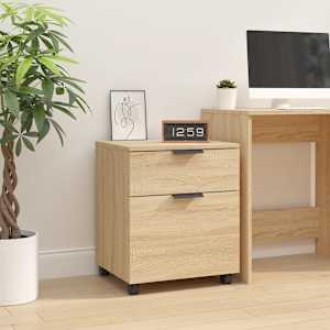 Pisarniška omarica na kolesih sonoma hrast 45x38x54 cm inž. les