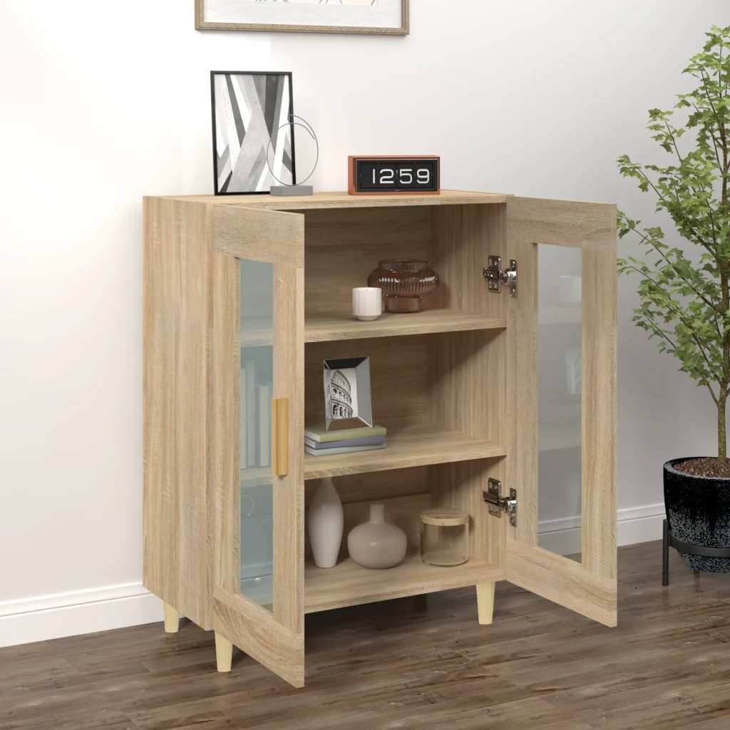 vidaXL Dressoir 69,5x34x90 cm bewerkt hout sonoma eikenkleurig