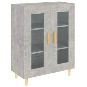 Příborník betonově šedý 69,5 x 34 x 90 cm kompozitní dřevo - obrázek 2