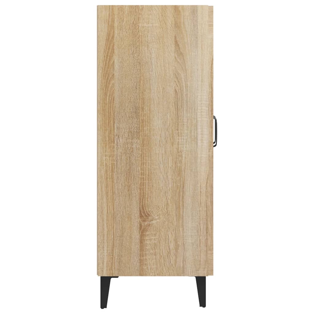sonoma-tölgyszínű szerelt fa tálalószekrény 69,5 x 34 x 90 cm
