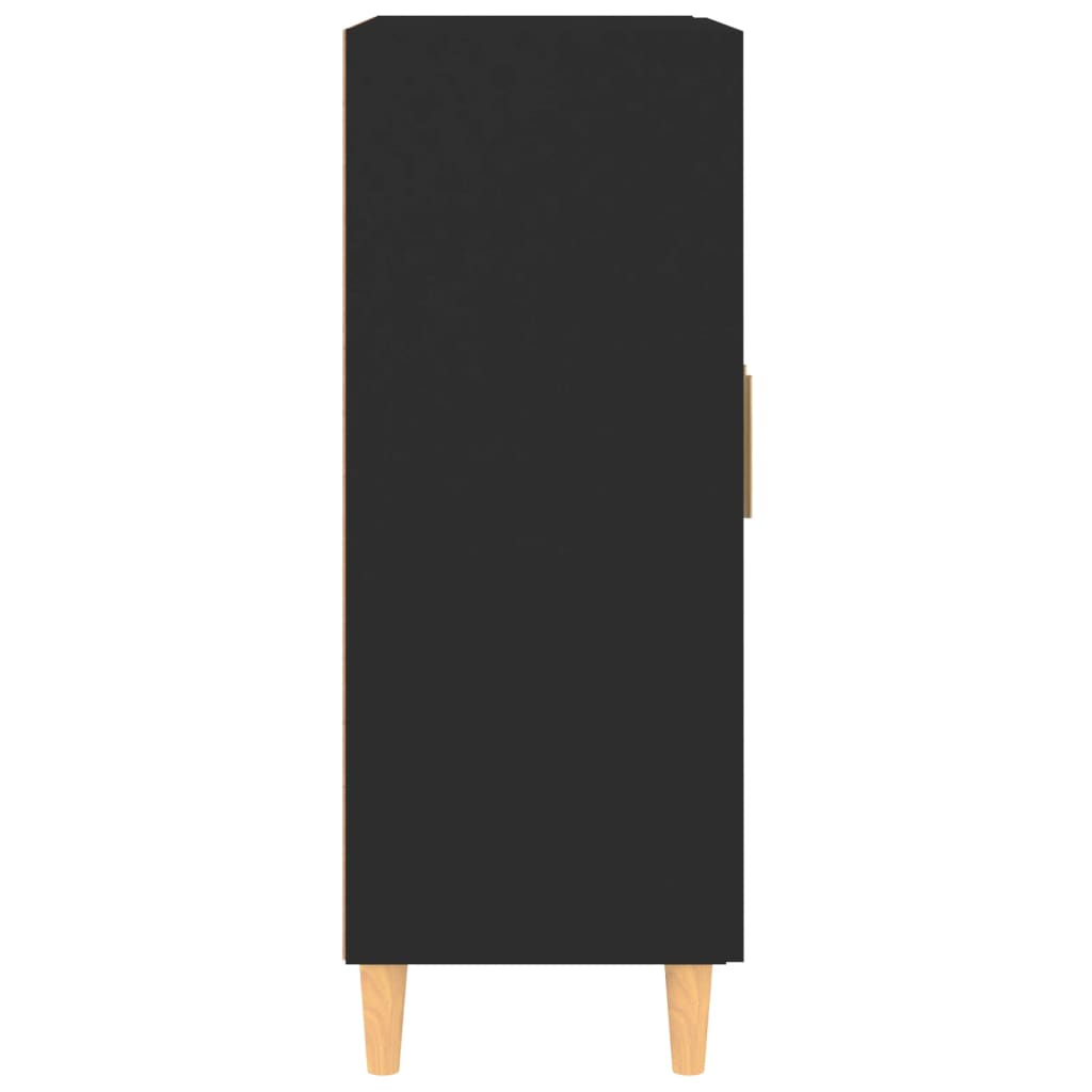 Příborník černý 69,5 x 34 x 90 cm kompozitní dřevo