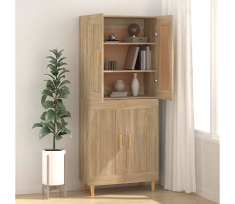 vidaXL &Scaron;oninė spintelė, ąžuolo spalvos, 69,5x34x90cm, apdirbta mediena