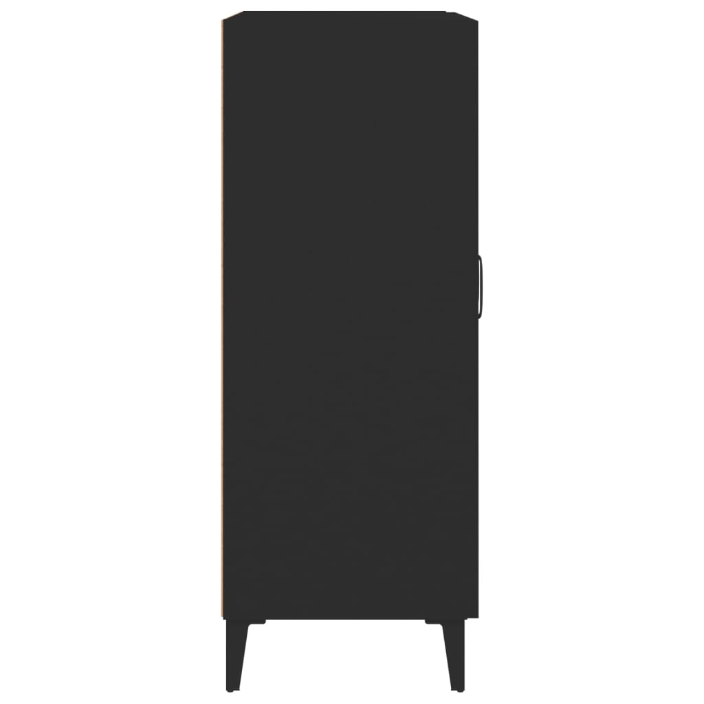 fekete szerelt fa tálalószekrény 69,5 x 34 x 90 cm