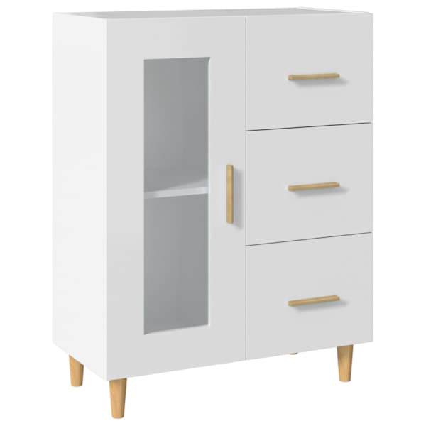 vidaXL puhvetkapp, valge, 69,5 x 34 x 90 cm, tehispuit