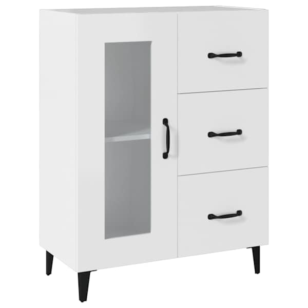 vidaXL puhvetkapp, valge, 69,5 x 34 x 90 cm, tehispuit