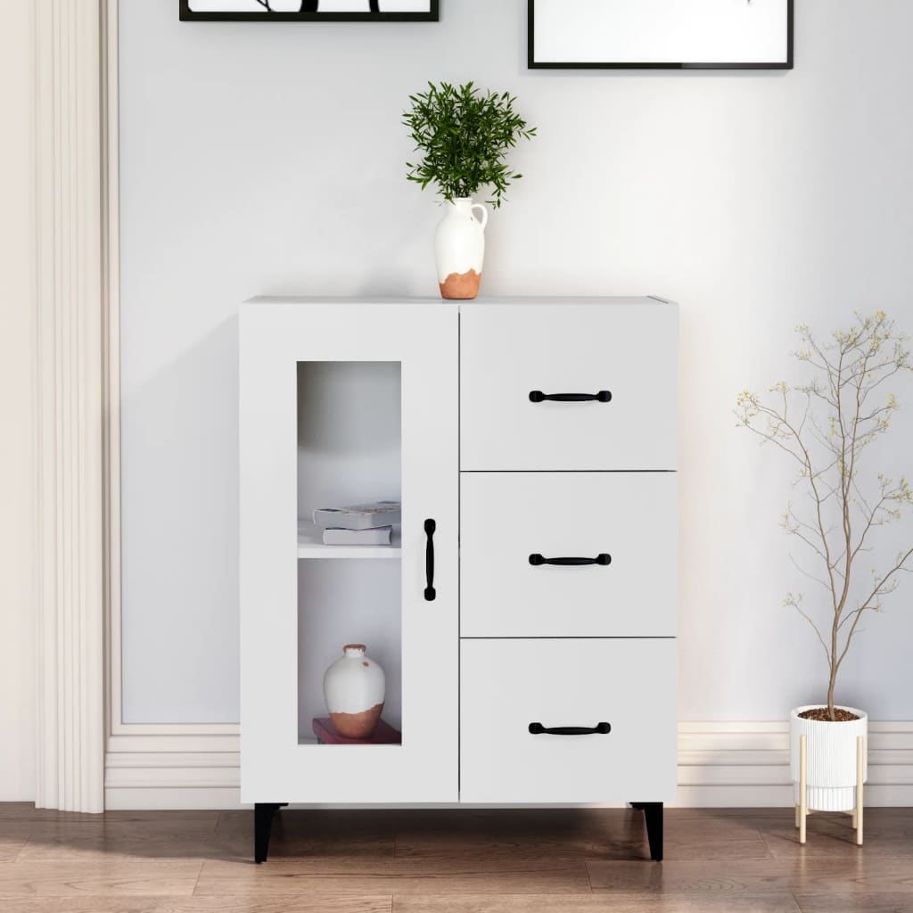 vidaXL Szafka, biaa, 69,5x34x90 cm, materia drewnopochodny
