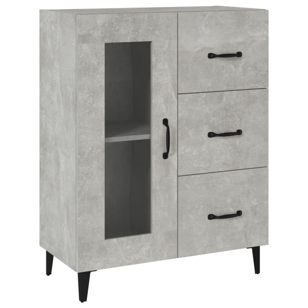 vidaXL Příborník betonově šedý 69,5 x 34 x 90 cm kompozitní dřevo