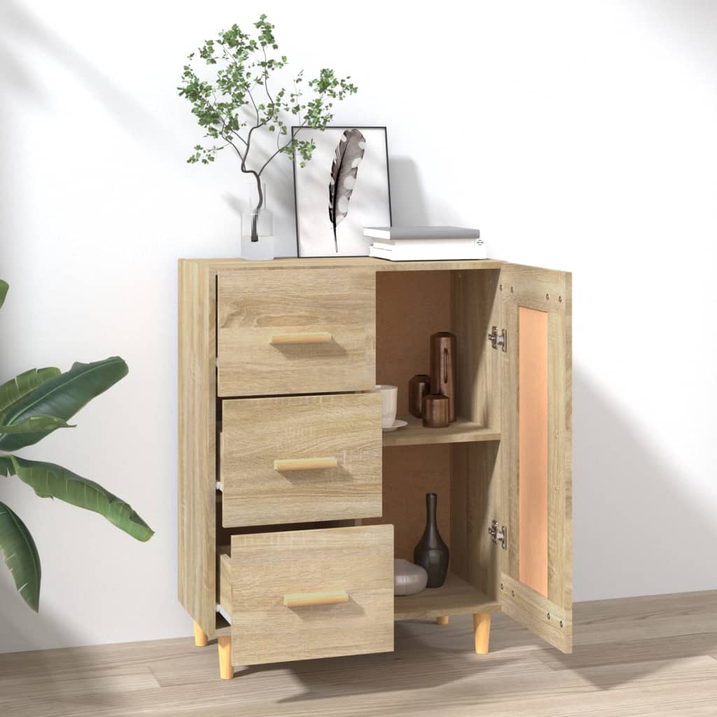 vidaXL Dressoir 69,5x34x90 cm bewerkt hout sonoma eikenkleurig afbeelding