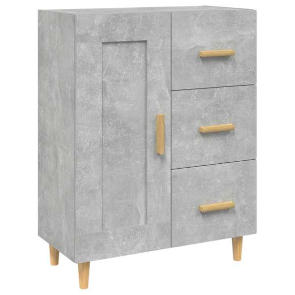 vidaXL puhvetkapp, betoonhall, 69,5 x 34 x 90 cm, tehispuit