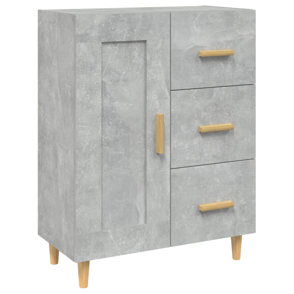vidaXL Příborník betonově šedý 69,5 x 34 x 90 cm kompozitní dřevo