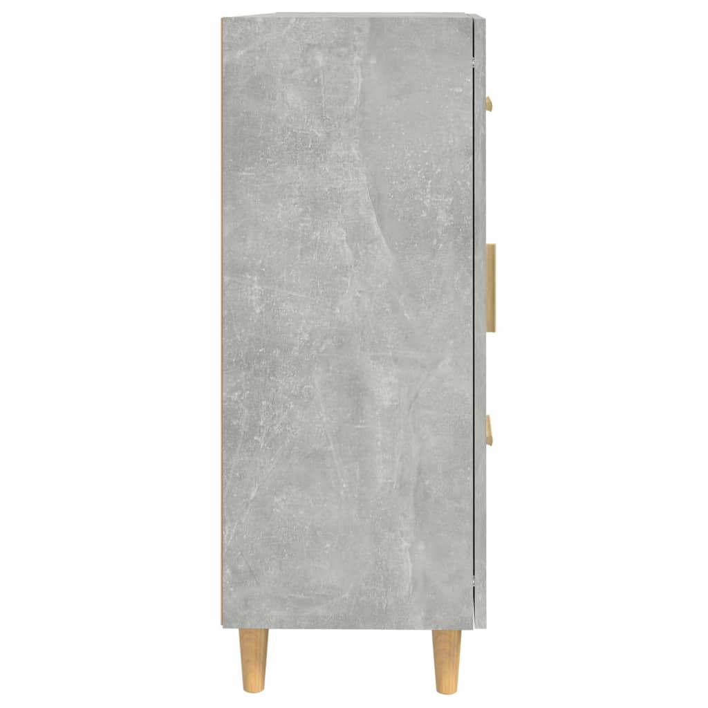 betonszürke szerelt fa tálalószekrény 69,5 x 34 x 90 cm