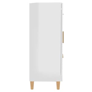 Příborník bílý s vysokým leskem 69,5x34x90 cm kompozitní dřevo - obrázek 8