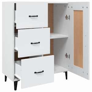 Příborník bílý 69,5 x 34 x 90 cm kompozitní dřevo - obrázek 6