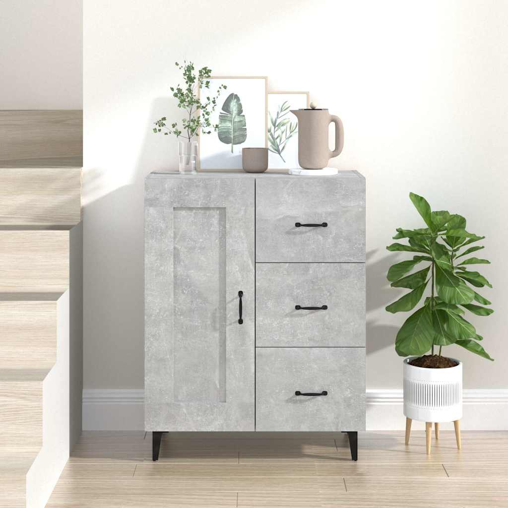 vidaXL Szafka, szaro�� betonu, 69,5x34x90 cm, materia� drewnopochodny