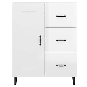 Příborník bílý s vysokým leskem 69,5x34x90 cm kompozitní dřevo - obrázek 6