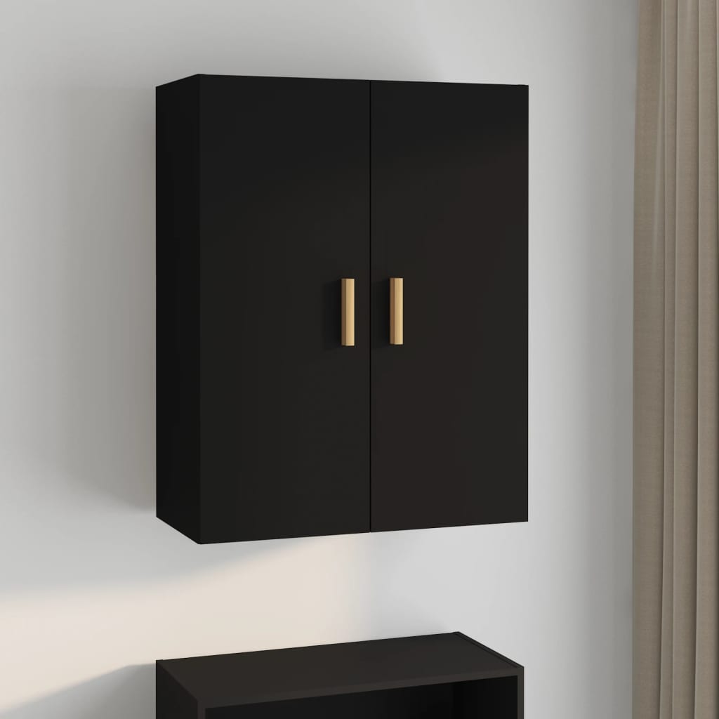 vidaXL Hängeschrank Schwarz 69,5x34x90 cm