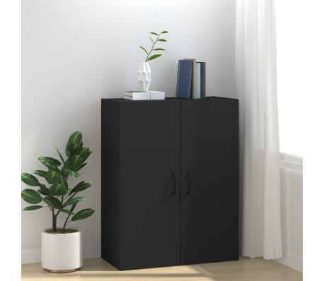 vidaXL seinakapp, must, 69,5 x 34 x 90 cm, tehispuit