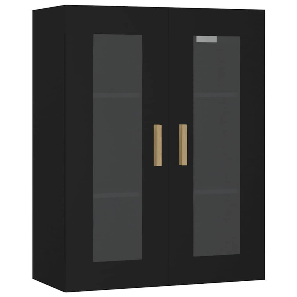 E-shop vidaXL Závesná nástenná skrinka čierna 69,5x34x90 cm