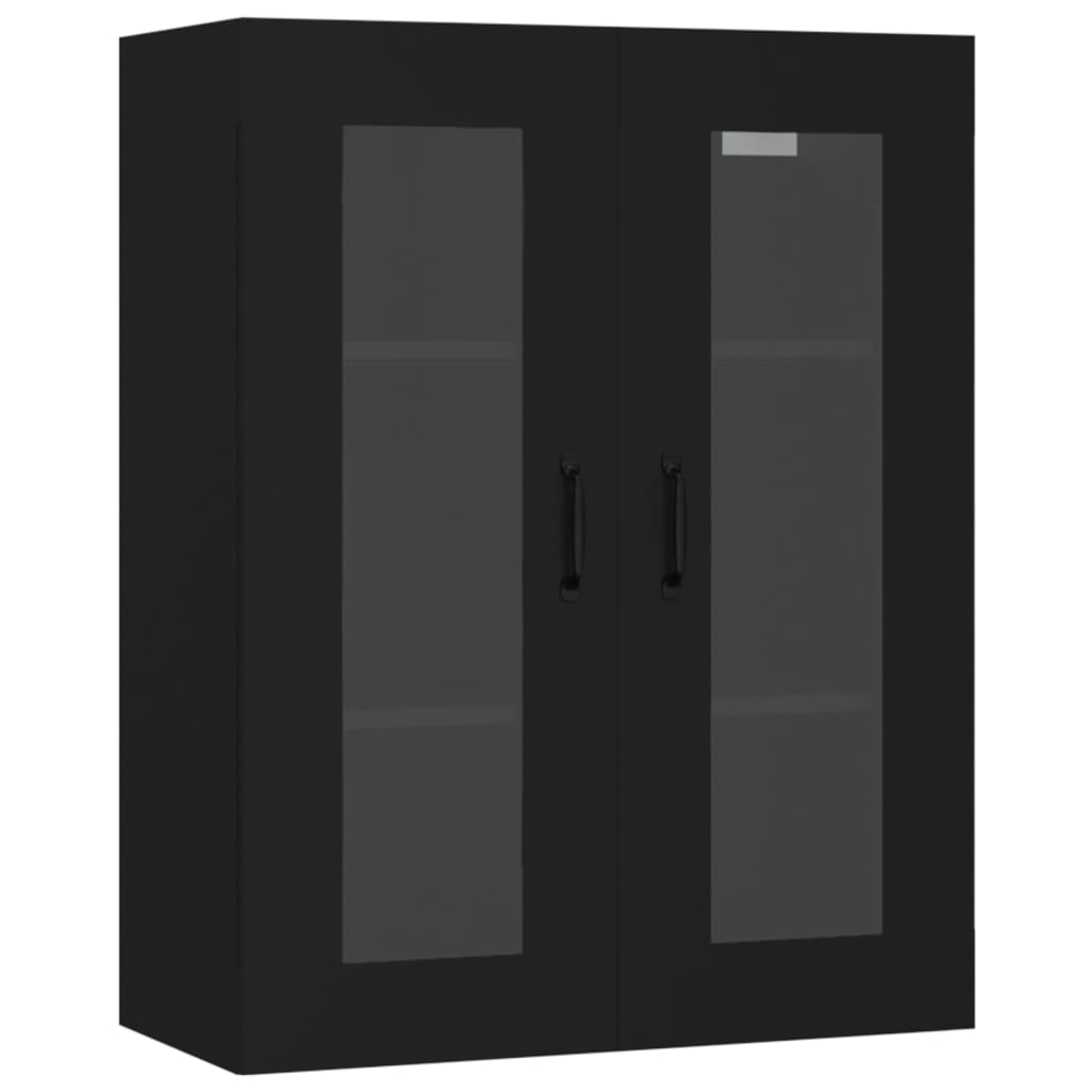 Viseča stenska omarica črna 69,5x34x90 cm