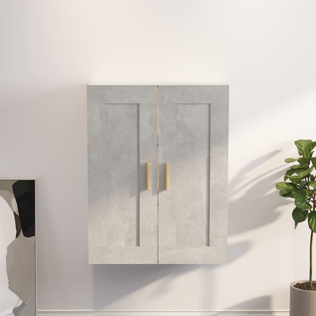 vidaXL Armoire murale Gris béton 69,5x32,5x90 cm Bois d'ingénierie