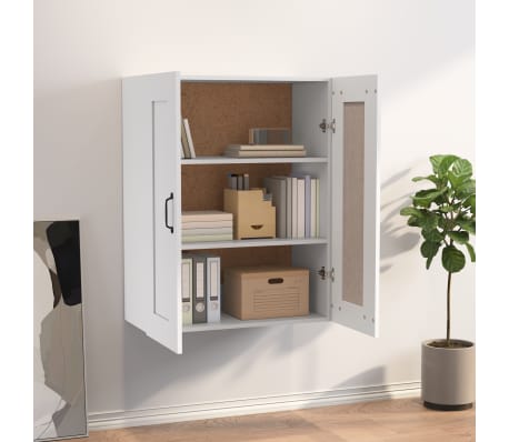 vidaXL Hanging Wall Cabinet White 69.5x32.5x90 cm