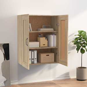 vidaXL Hengende veggskap sonoma eik 69,5x32,5x90 cm