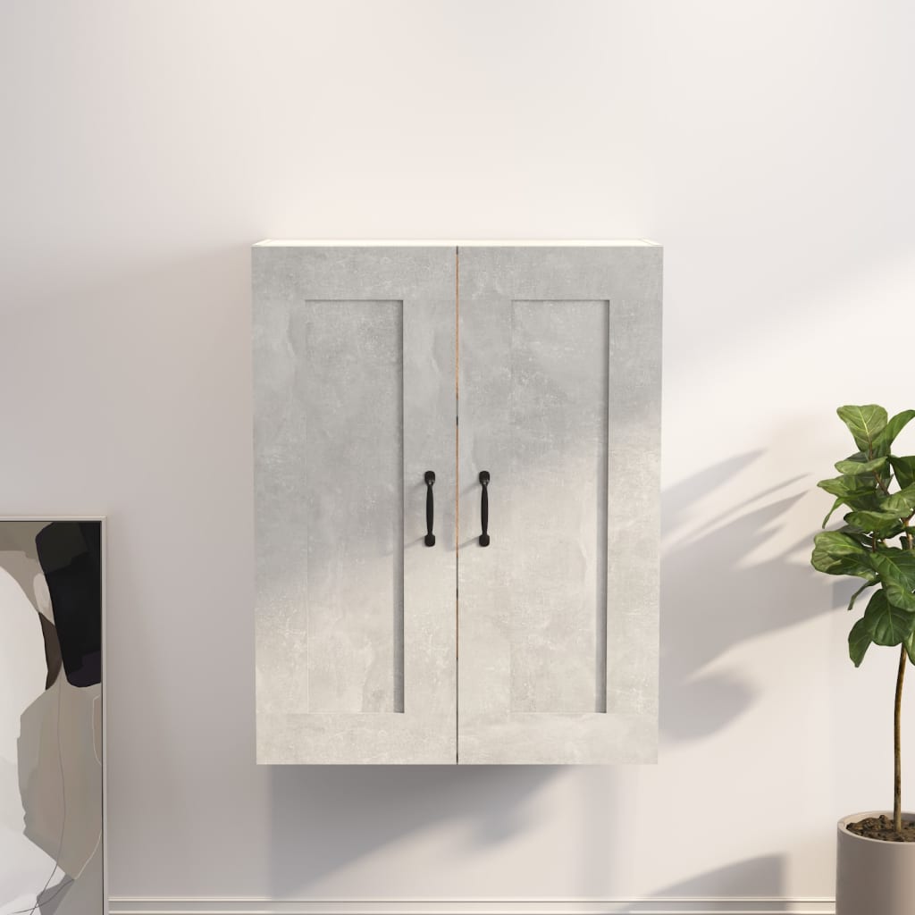 vida XL Hängeschrank Betongrau 69,5x 32,5x 90 cm