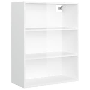 Závěsná nástěnná skříňka bílá s vysokým leskem 69,5x32,5x90 cm - obrázek 2