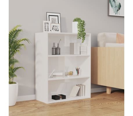 vidaXL Armoire murale suspendue Blanc brillant 69,5x32,5x90 cm