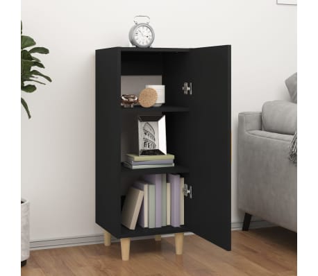 vidaXL Buffet Noir 34,5x34x90 cm Bois d'ing&eacute;nierie