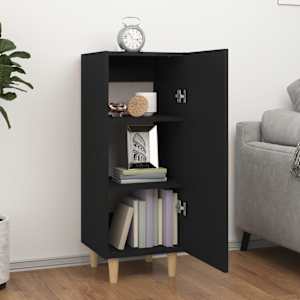 vidaXL Buffet Noir 34,5x34x90 cm Bois d'ing&eacute;nierie
