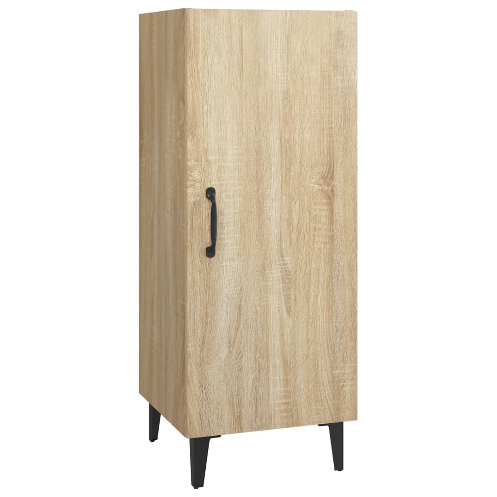 sonoma-tölgyszínű szerelt fa tálalóasztal 34,5x34x90 cm