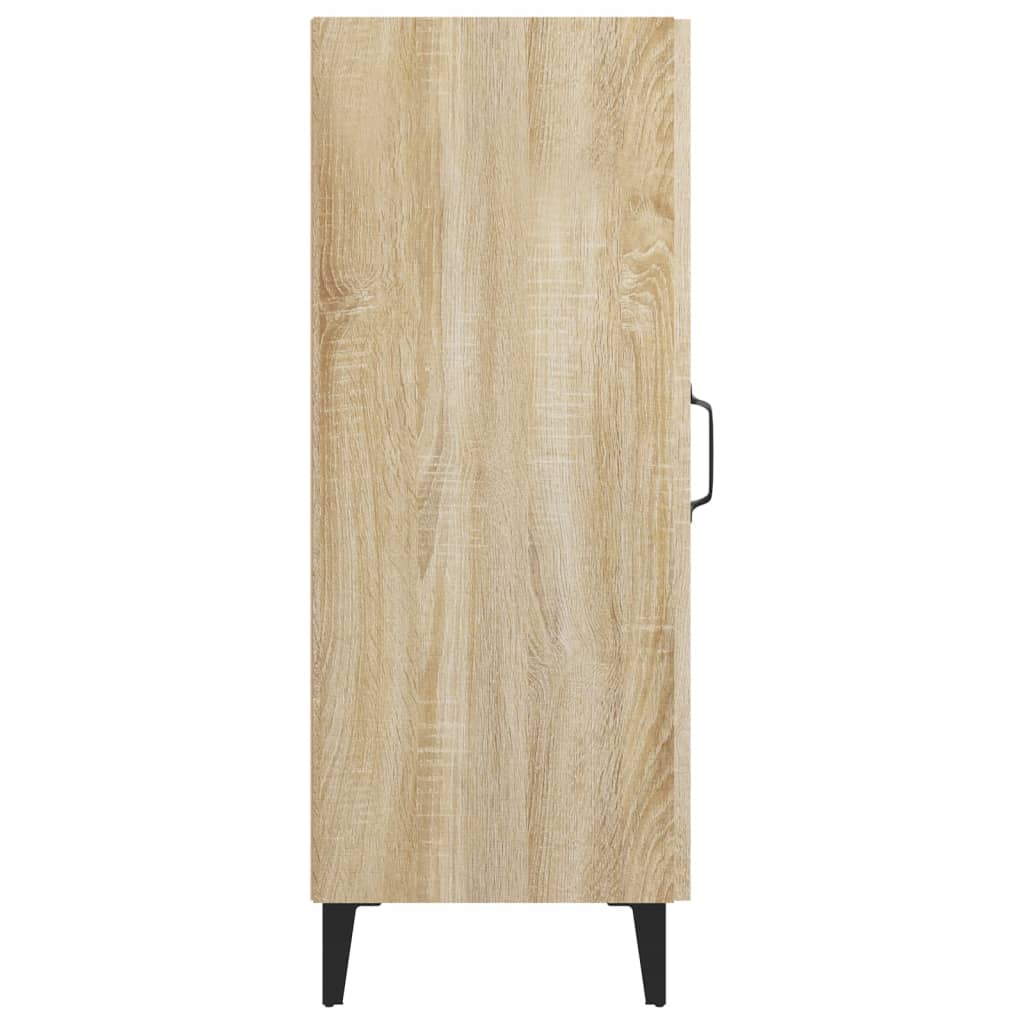 sonoma-tölgyszínű szerelt fa tálalóasztal 34,5x34x90 cm