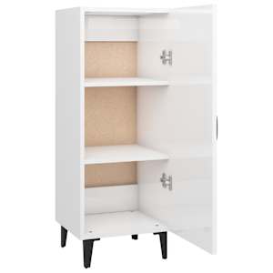 Příborník bílý s vysokým leskem 34,5x34x90 cm kompozitní dřevo - obrázek 8
