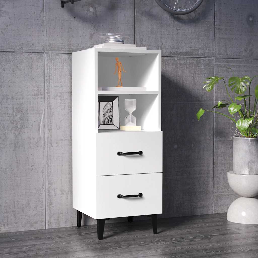 vidaXL Szafka, bia�a, 34,5x34x90 cm, materia� drewnopochodny