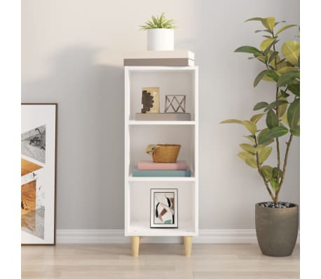 vidaXL Sk&aring;p vit h&ouml;gglans 34,5x32,5x90 cm konstruerat tr&auml;