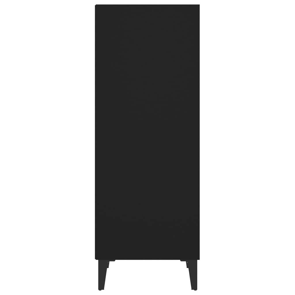 fekete szerelt fa tálalószekrény 34,5 x 32,5 x 90 cm