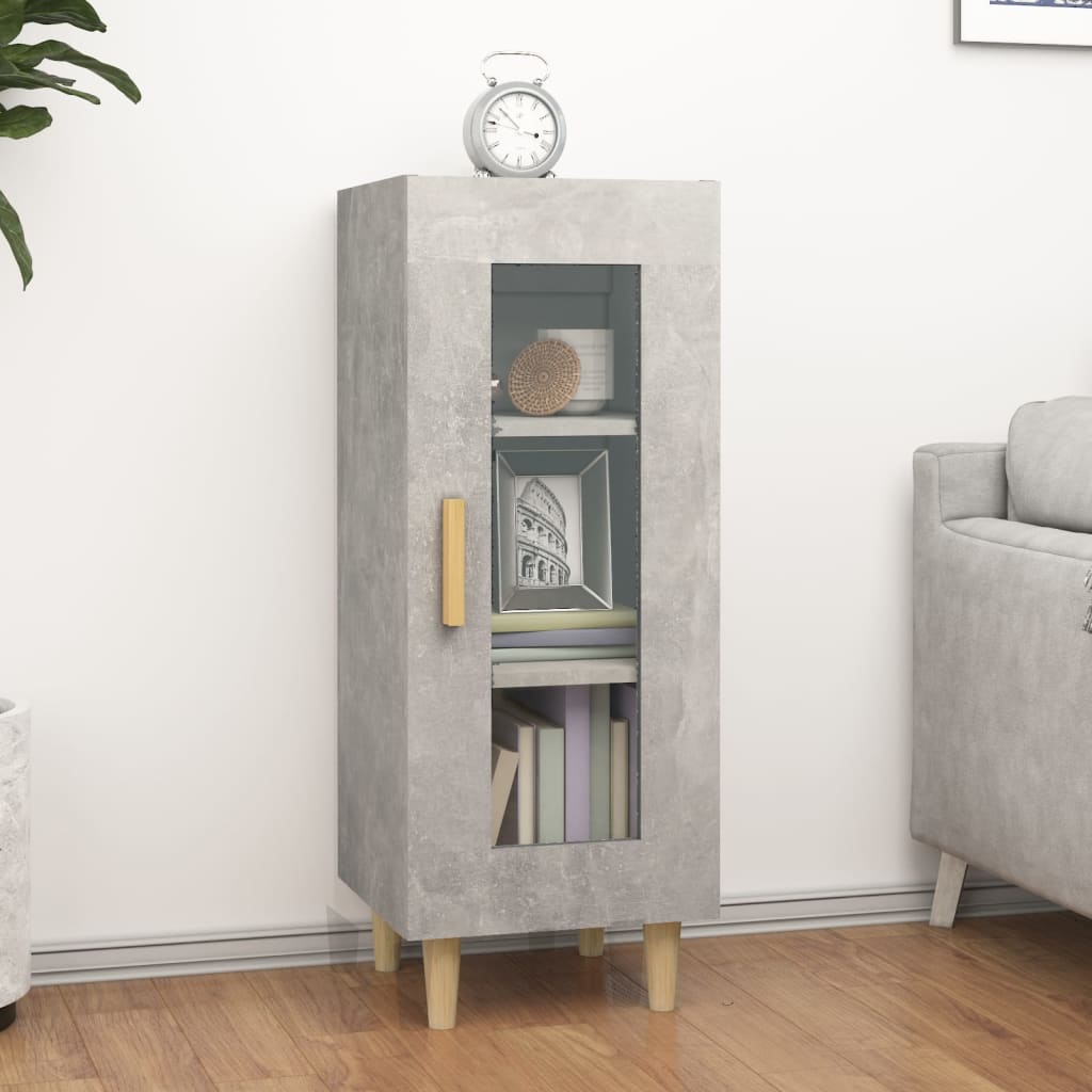 vidaXL Szafka, szaro�� betonu, 34,5x34x90 cm, materia� drewnopochodny